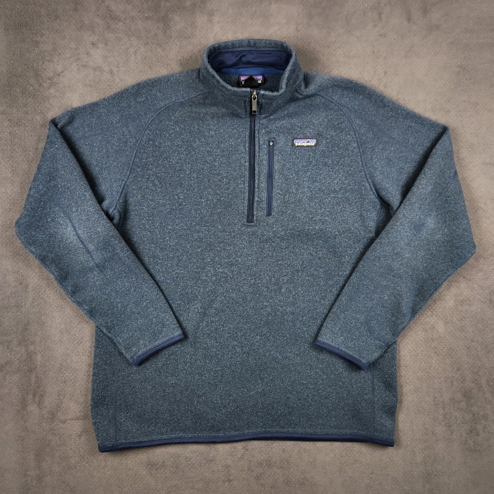 Patagonia Better Sweater 1/4 Zip Mens XL Blue Fleece Pullover 25522